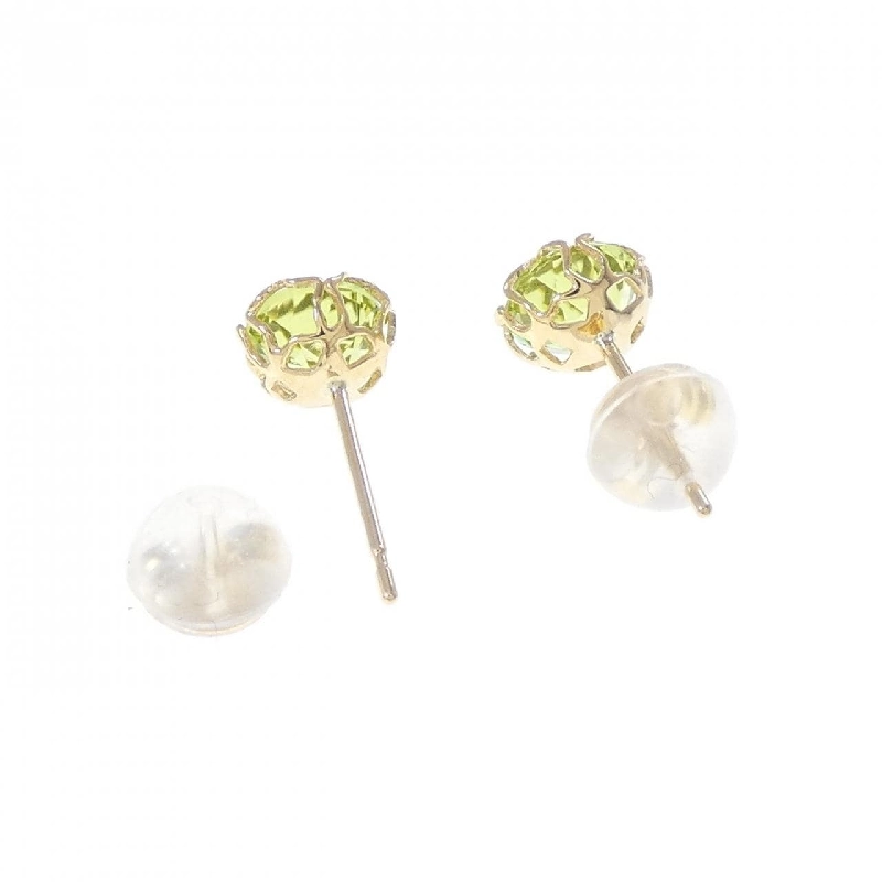 K18YG Hoa Peridot Bông Tai - Hàng hiệu Chính hãng 864160