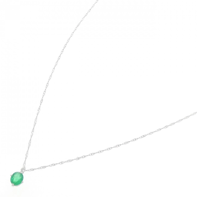 K18WG Emerald Necklace 0.43CT - Hàng hiệu Authentic 858174