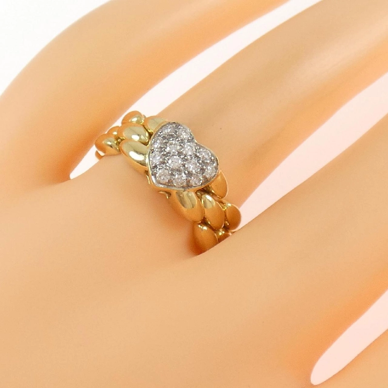 Nhẫn kim cương hình trái tim K18YG/K18WG - Hàng hiệu Authentic 847526