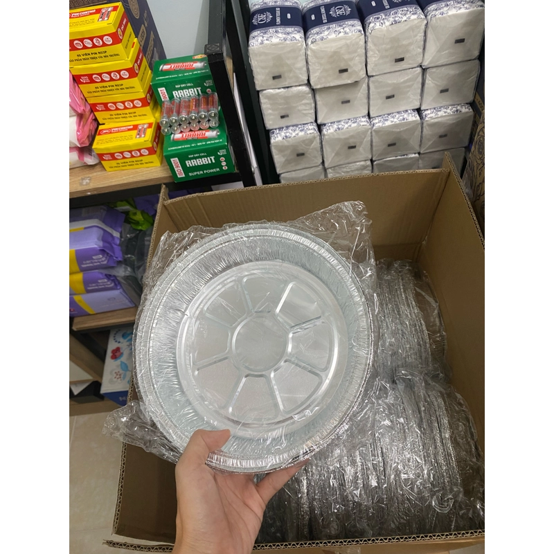 Combo 20 khay bạc lót bồi chiên không dầu size 22 cm 508006