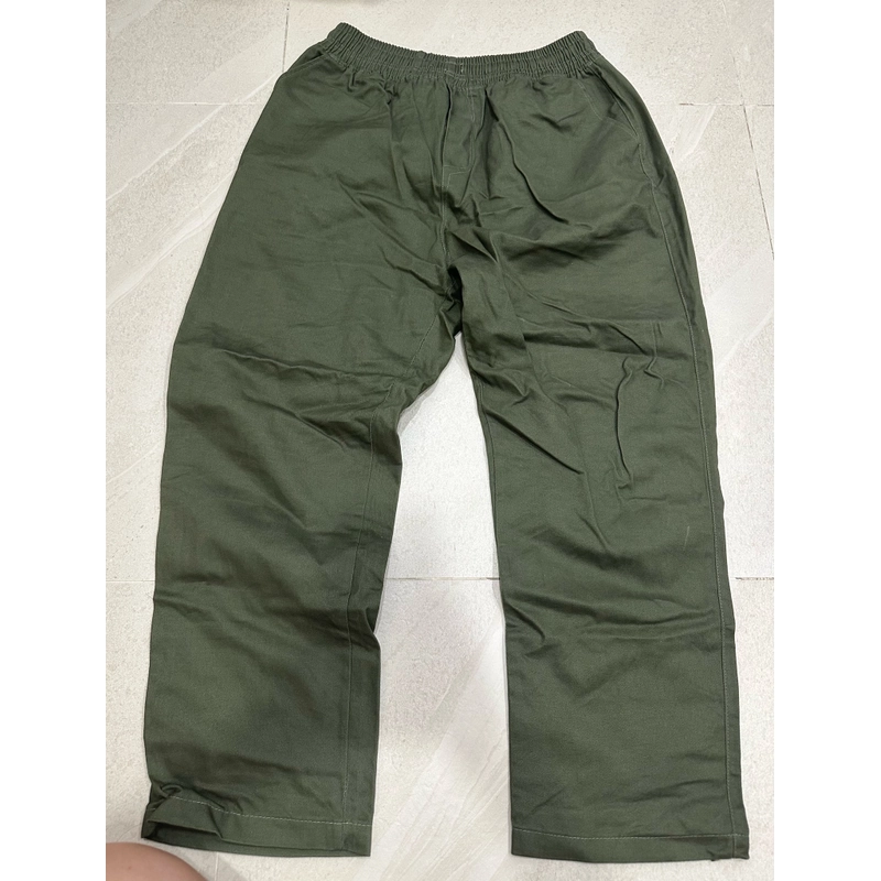 Quần kaki nam xanh rêu free size từ >70kg 458262