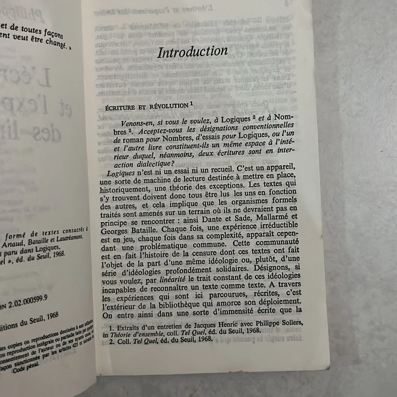 L’écriture et l’expérience des limites 503752
