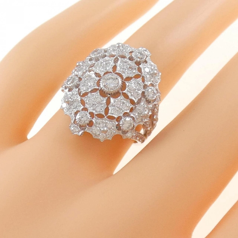 Nhẫn kim cương K18WG 672340