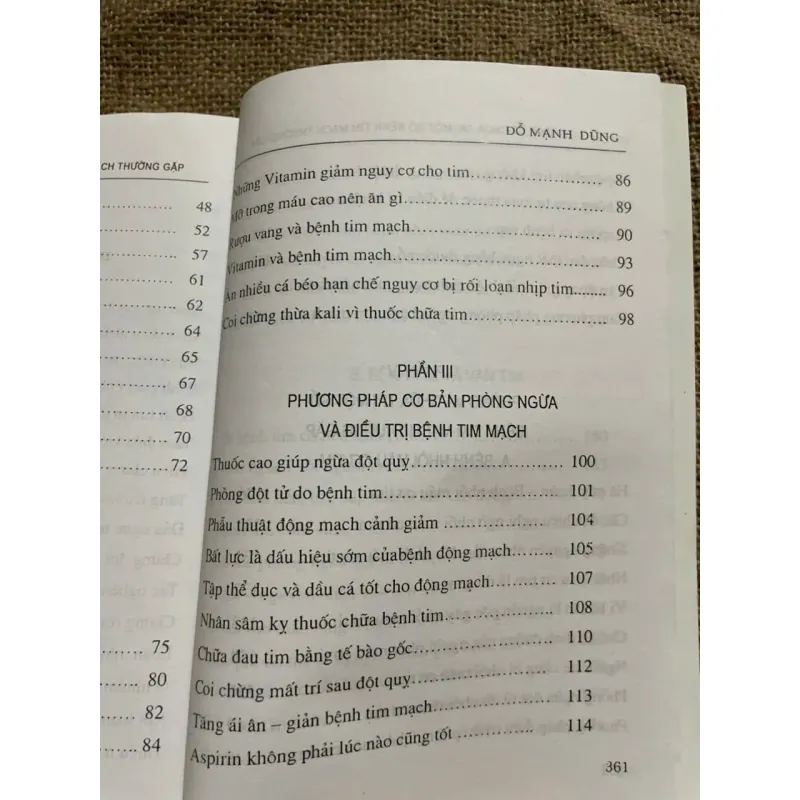 CÁCH PHÒNG VÀ ĐIỀU TRỊ CÁC BỆNH TIM MẠCH - SÁCH Y , 360 TRANG 571864