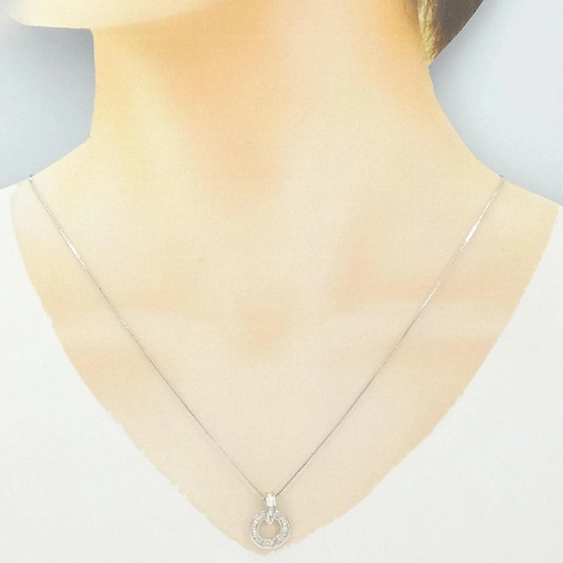 K18WG Dây chuyền kim cương 0.32CT - Hàng hiệu Chính hãng 859284