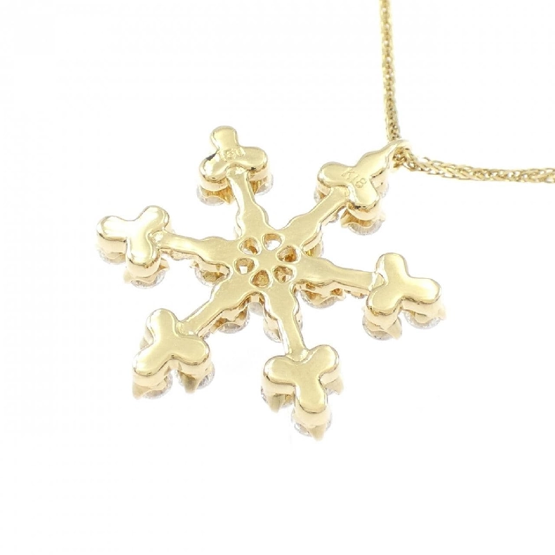 K18YG Tuyết Flake Kim Cương Dây Chuyền 1.50CT - Hàng hiệu Chính hãng 860371