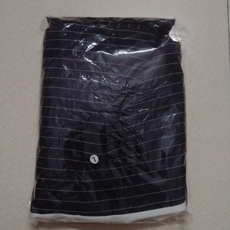 Áo somi dài tay mix kẻ xanh trắng size L 507666