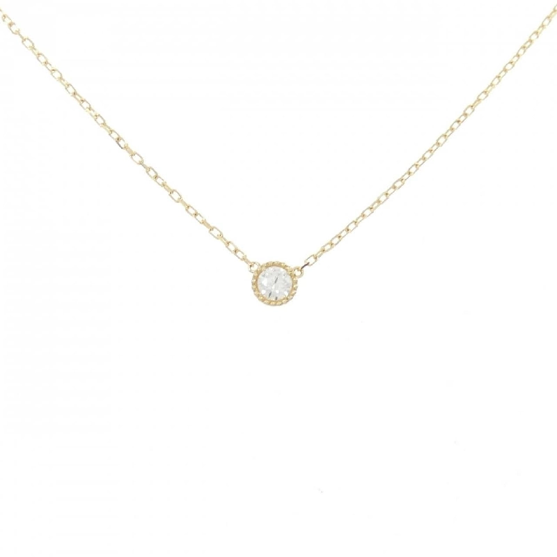 K18YG Solitaire Dây chuyền kim cương 0.10CT - Hàng hiệu Chính hãng 861766