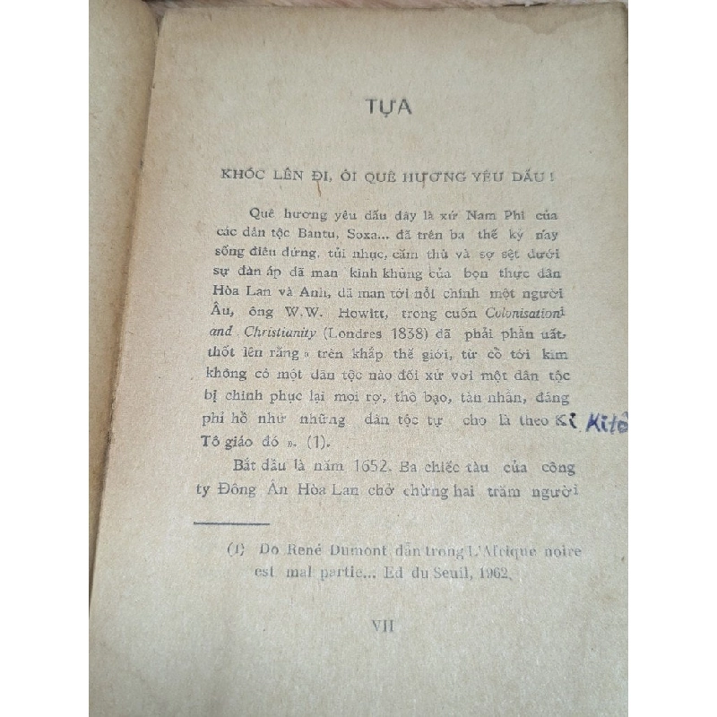 KHÓC LÊN ĐI ÔI QUÊ HƯƠNG YÊU DẤU - ALAN PATON ( BẢN DỊCH NGUYỄN HIẾN LÊ ) 324593