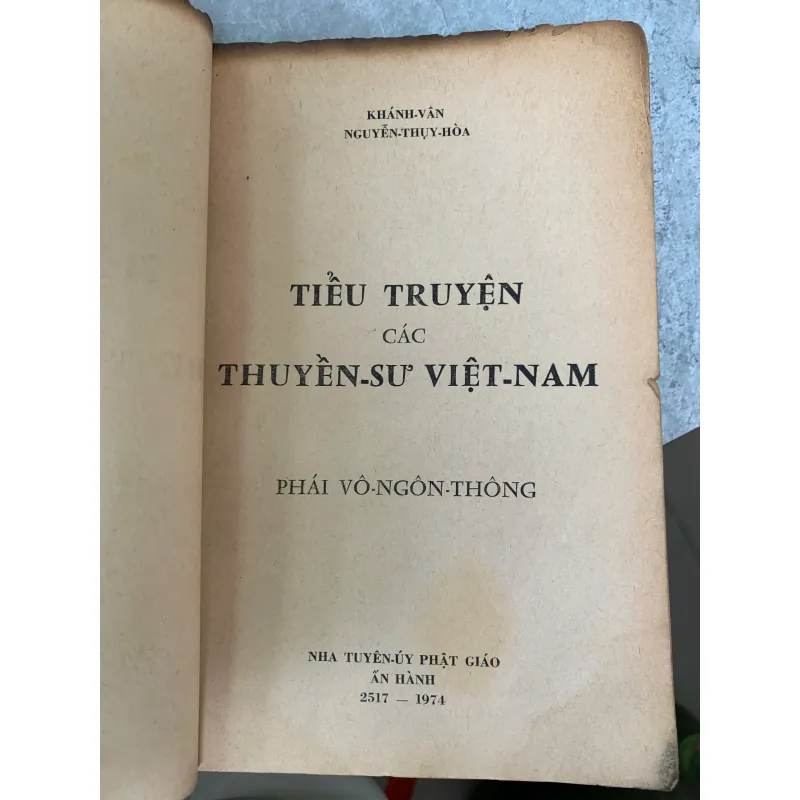 TIỂU TRUYỆN CÁC THUYỀN SƯ VIỆT NAM - KHÁNH VÂN NGUYỄN THỤY HÒA 934120