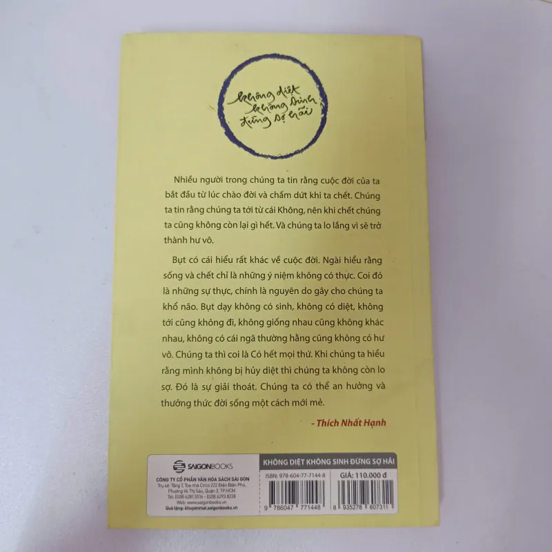 Không diệt không sinh đừng sợ hãi - Thích Nhất Hạnh 992220