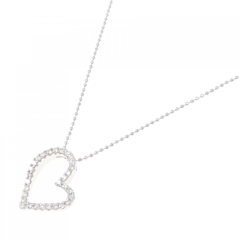 K18WG Dây chuyền kim cương hình trái tim 0.29CT - Hàng hiệu Chính hãng 856496