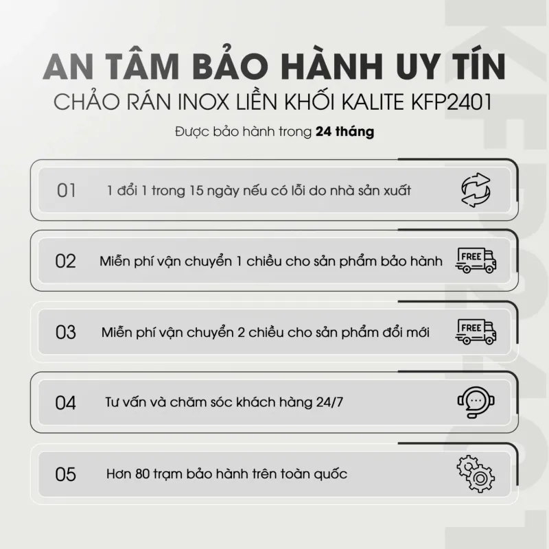 Chảo rán inox liền khối cao cấp KALITE KFP2401 795663