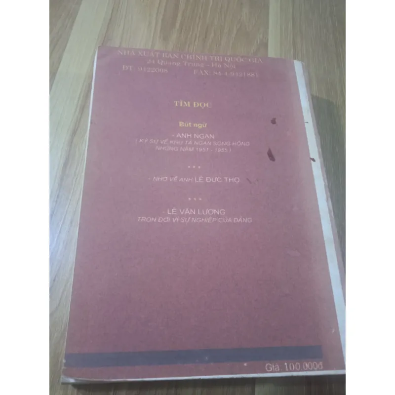 Sách Thơ Xuật Bản về Anh Ngạn, Lê Đức Thọ, Lê Vân Luơng - P. Đọc 2001 783340