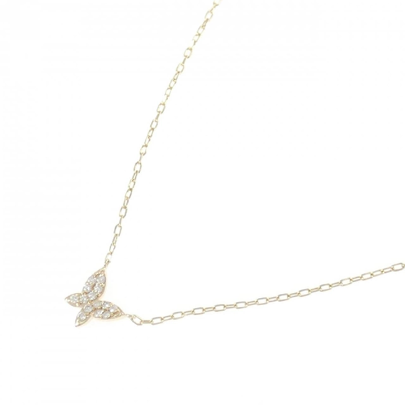 K10YG Dây chuyền kim cương bướm 0.09CT - Hàng hiệu Authentic 861586