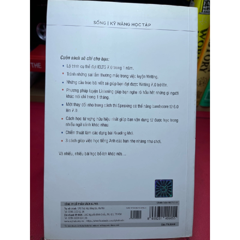 Chiến lược ielts 7.0 2018 mới 75% ố bẩn viền ố góc trên bìa Võ Trung Kiên HPB1905 SÁCH KỸ NĂNG 349138