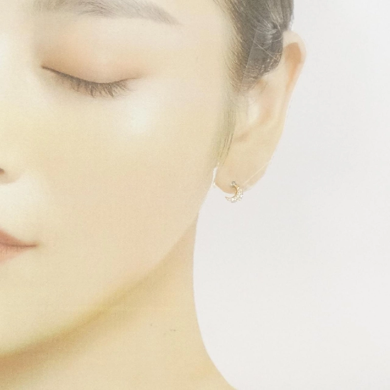 K18YG Bông tai kim cương hình trăng 0.20CT - Hàng hiệu Chính hãng 868875