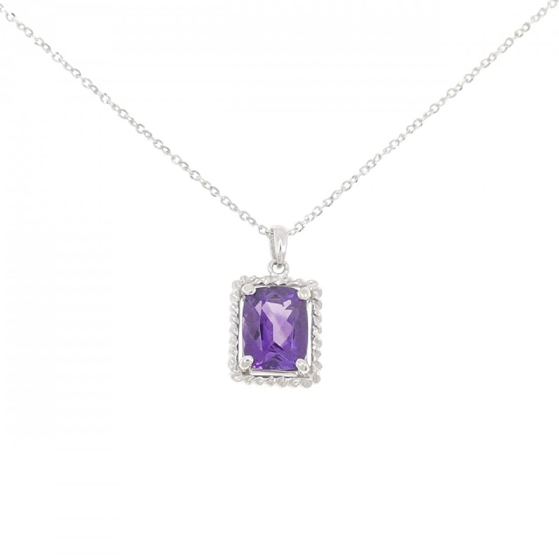 PT900/K18WG Mặt dây chuyền Amethyst 2.10CT - Hàng hiệu Chính hãng 861246