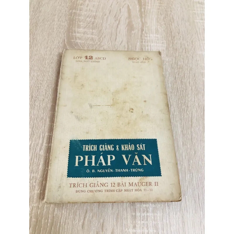 KHẢO SÁT PHÁP VĂN ( lớp 12 ABCD) 971776