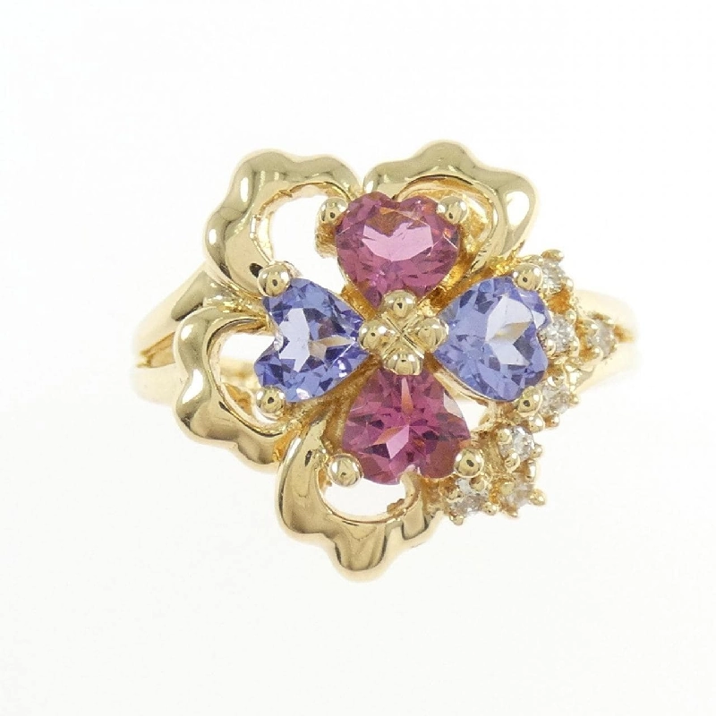 Nhẫn đá màu hoa K18YG 667469