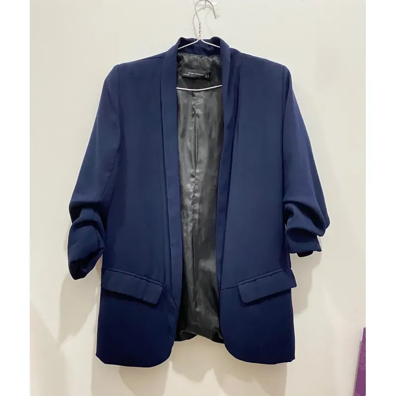 MỚI 90%***ZARA WOMAN BASIC* VEST BLAZER MÀU XANH* TẶNG BẠN QUÀ 0Đ FREESHIP 591594