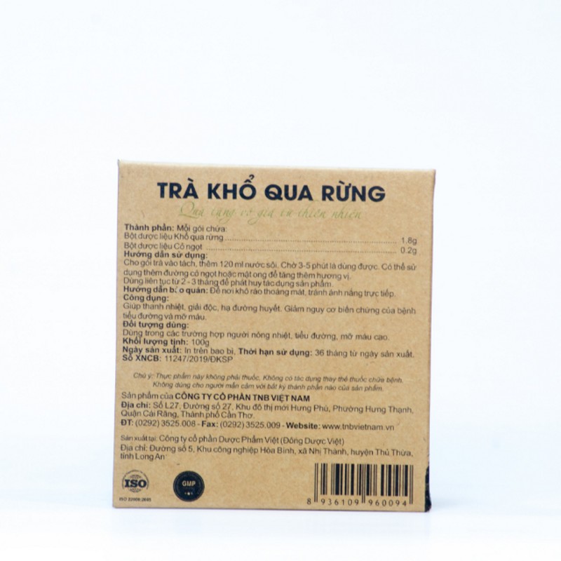 Trà khổ qua rừng Mudaru hộp 50 gói (túi lọc) - Hàng chính hãng, date mới 100% 180882