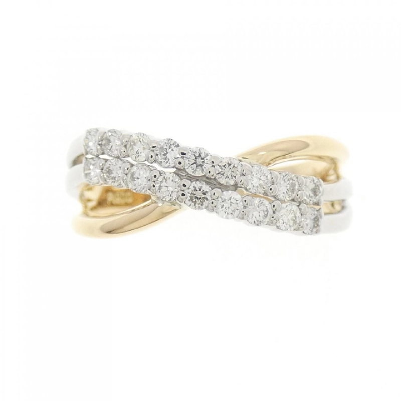 Nhẫn kim cương K18YG/PT 0.32CT 671754