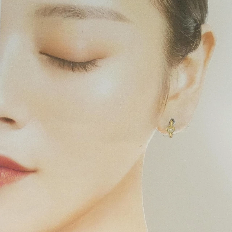 K18YG Bông tai kim cương hình trái tim 0.08CT - Hàng hiệu Chính hãng 865466