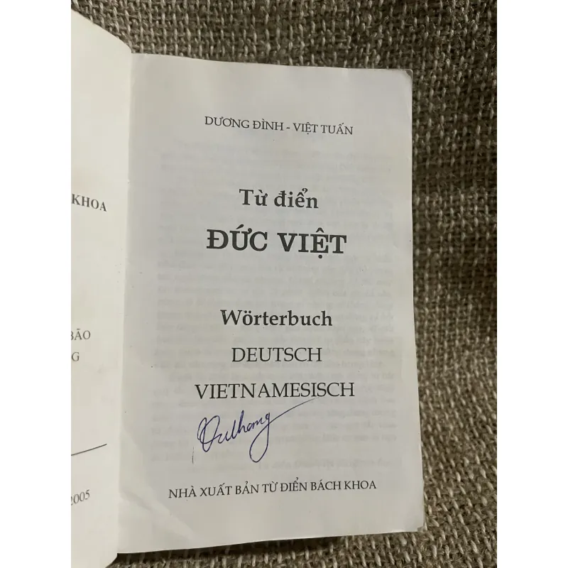 Từ điển Đức Việt | Dương Đình - Việt Tuấn| sách khổ bỏ túi ;1400 trang  1024501
