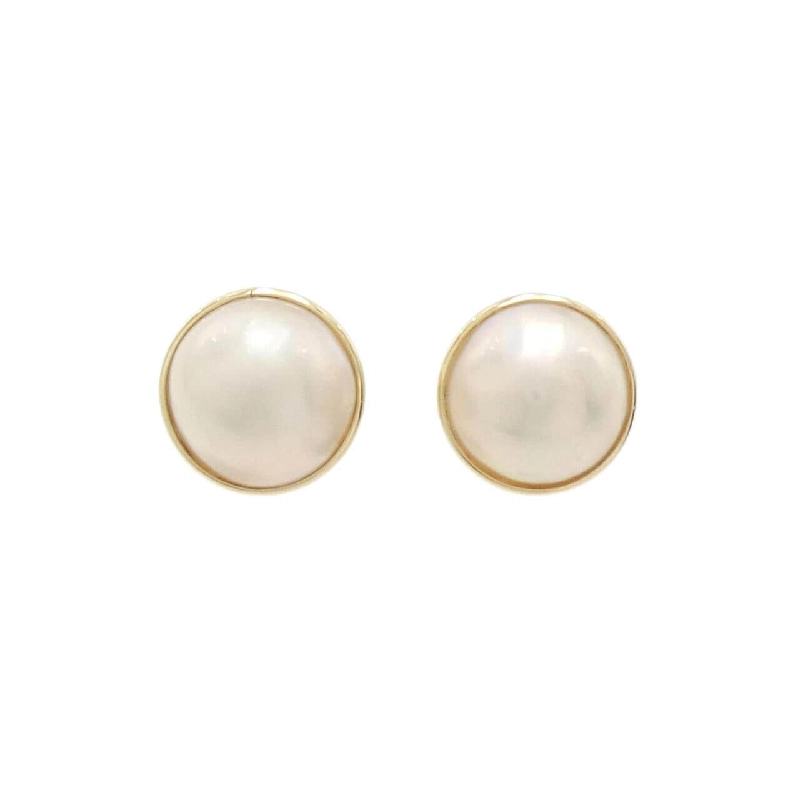 K18YG Mabe Pearl Earrings - Hàng hiệu Authentic 873477