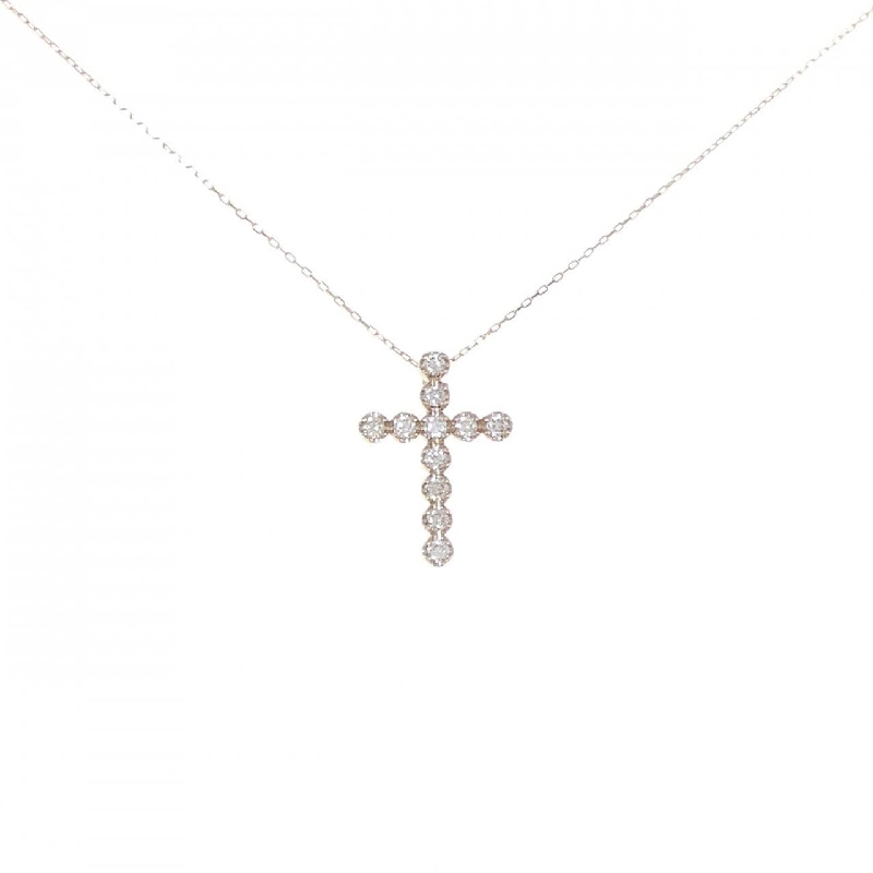 K18PG Dây chuyền kim cương hình thánh giá 0.20CT - Hàng hiệu Chính hãng 863221