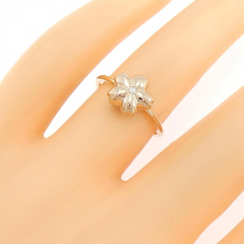 Nhẫn kim cương hoa K18PG 0.01CT - Hàng hiệu Authentic 852785