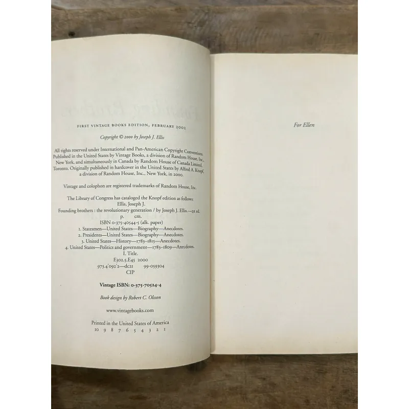 Founding Brothers: The Revolutionary Generation - Joseph J. Ellis (Pulitzer Prize Winner) 737230