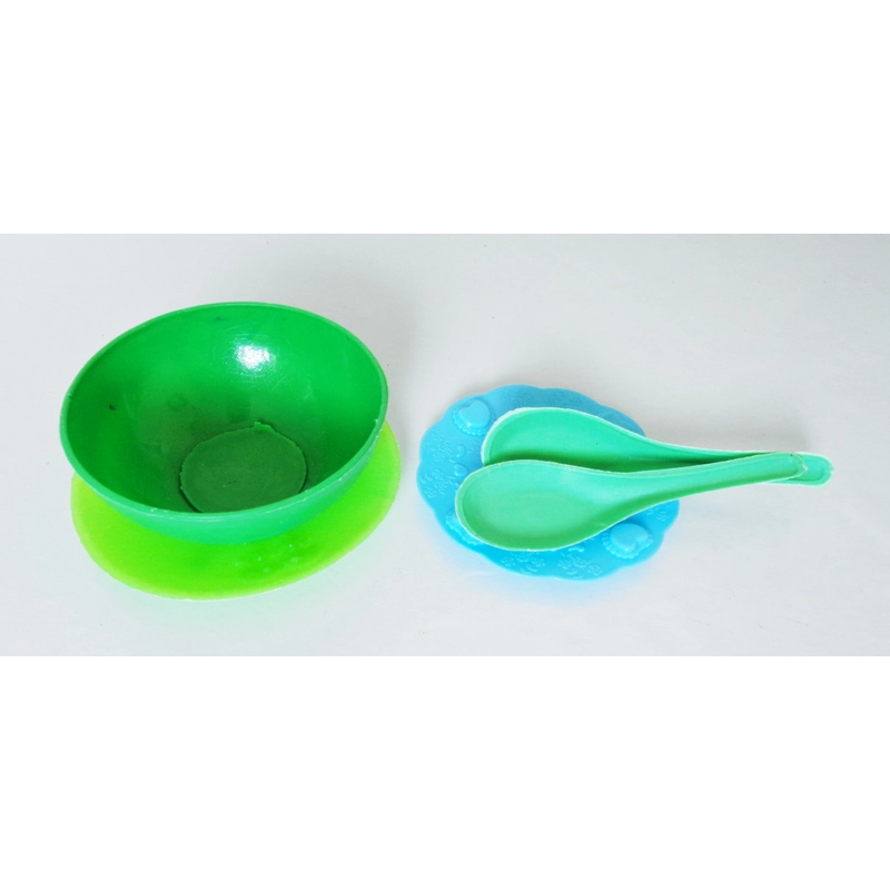 Lô chén, dĩa, muỗng nhựa mini trong bộ chơi đồ hàng xưa phiên bản tuổi thơ 9x 454832