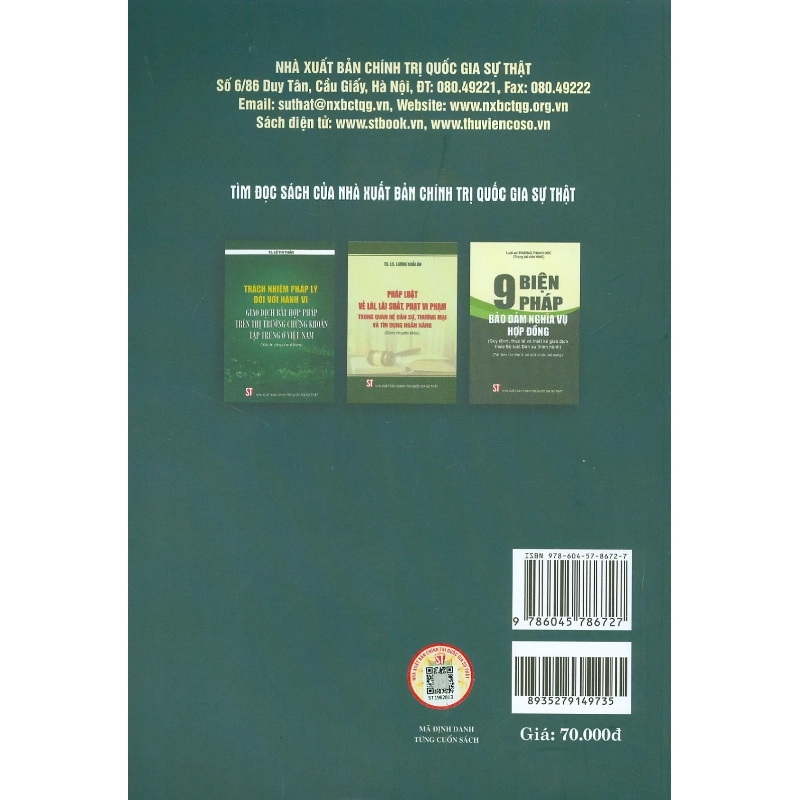 Pháp Luật Về Hoạt Động Đầu Tư Vốn Của Ngân Hàng Thương Mại - Những Vấn Đề Lý Luận Và Thực Tiễn - TS. Lê Thị Thảo 282362