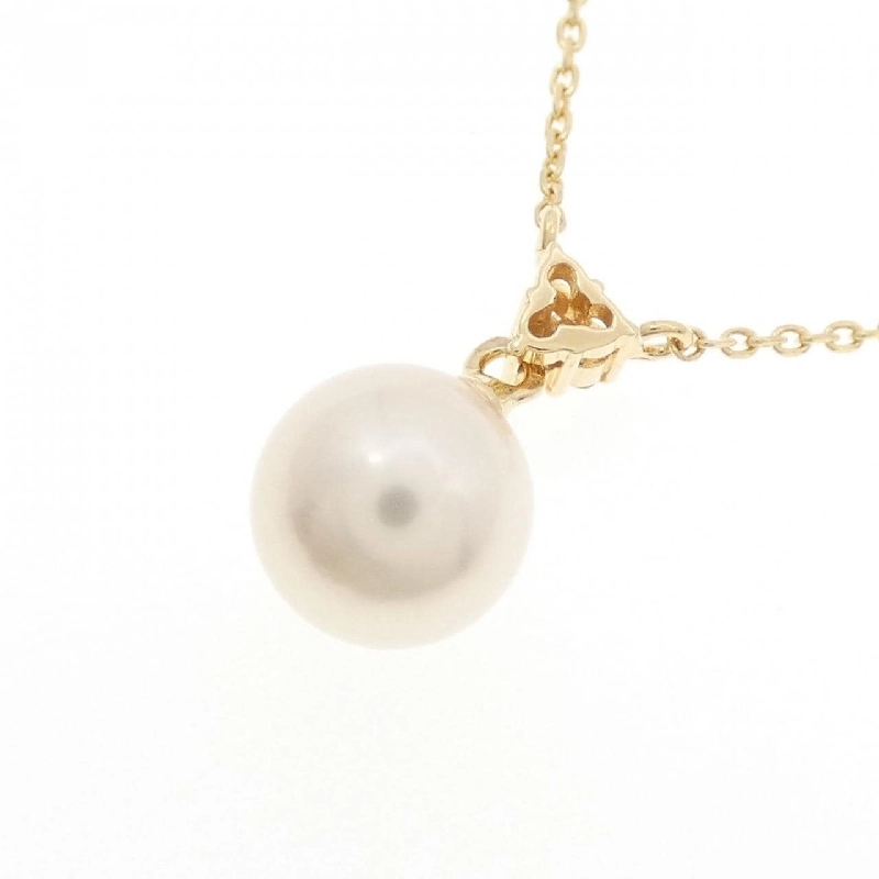 K18YG Ngọc trai Akoya Dây chuyền 7.6mm - Hàng hiệu Chính hãng 855822