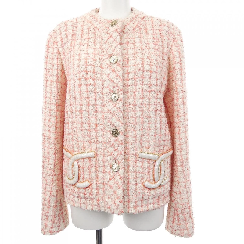 CHANEL LOOK39 P76716V65900 Áo khoác không cổ - Hàng hiệu Chính hãng 818147