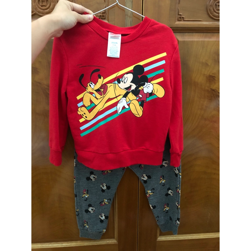 Bộ nỉ da cá Chuột Mickey Nhân vật 2-3y 256444