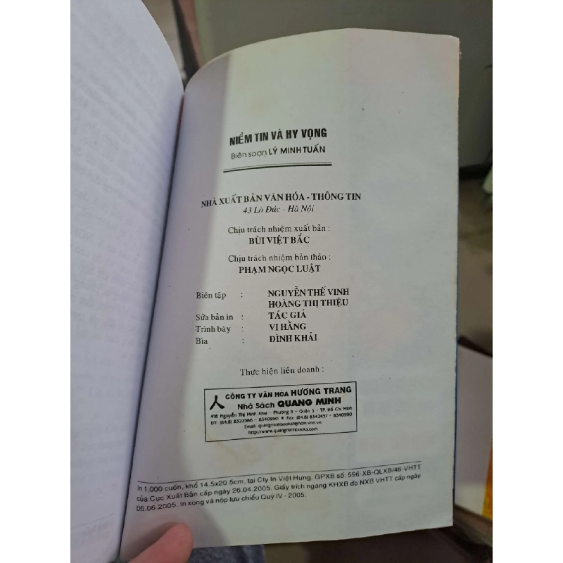 Niềm tin và hy vọng - Lý Minh Tuấn VĂN HỌC HCM0910 921269