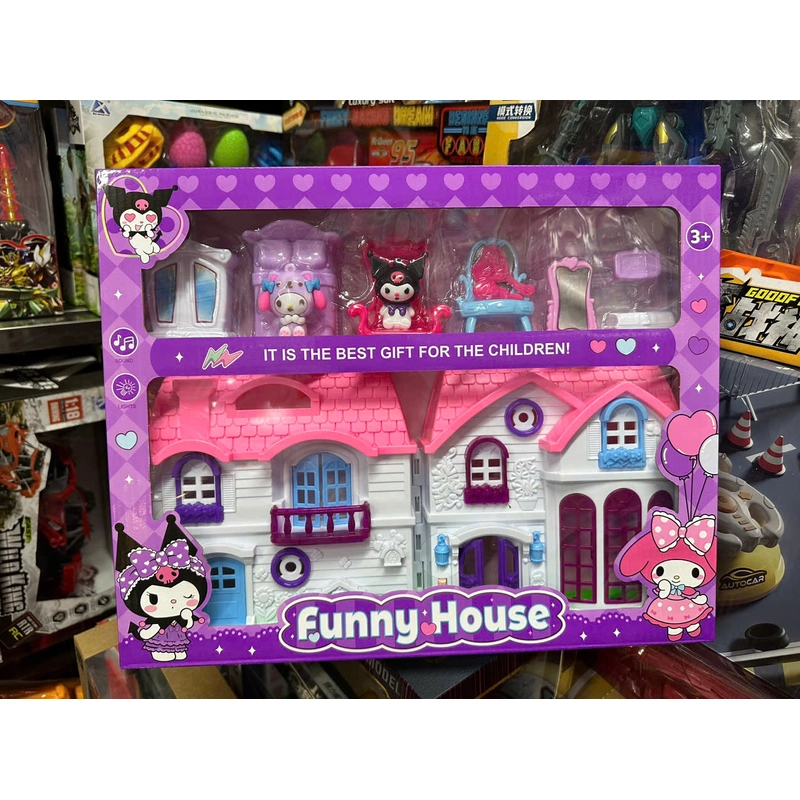 Đồ chơi nhà búp bê Kuromi có đèn và âm thanh 5807 Funny House 302165