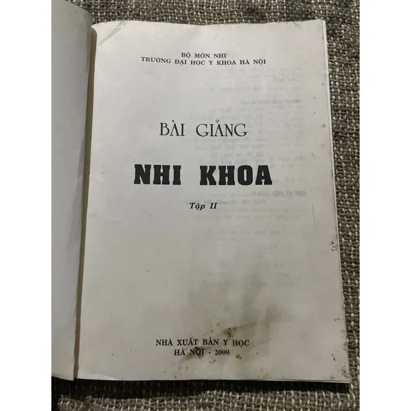 Bài giảng Nhi khoa 2 - 300 trang khổ lớn  1022815