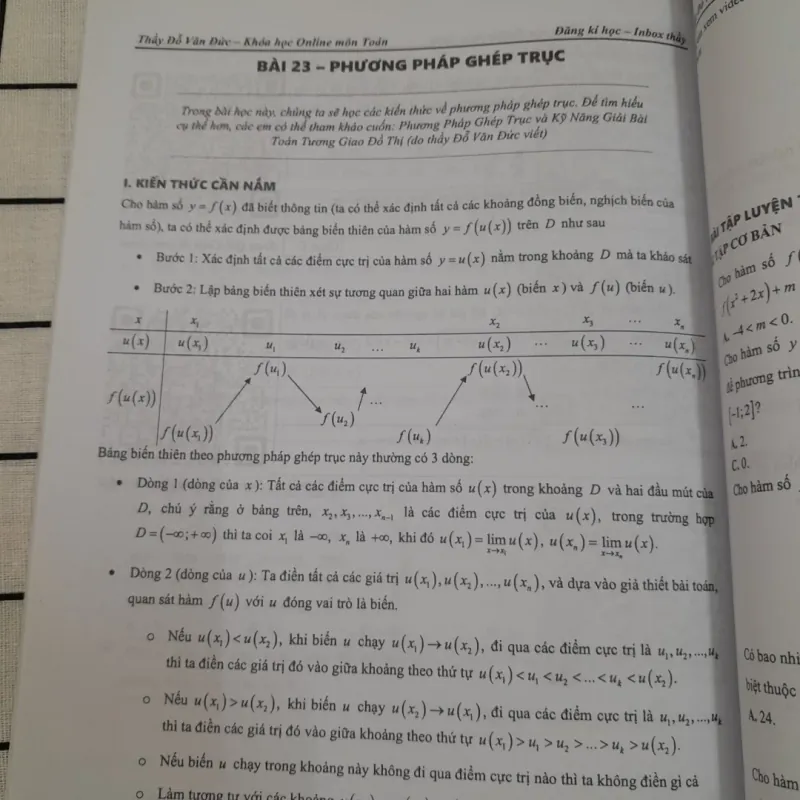 Chuyên đề Lớp 12- Sách Video QR code Tập 1- Hàm số và Vấn đề . Thầy Đỗ Văn Đức 608947