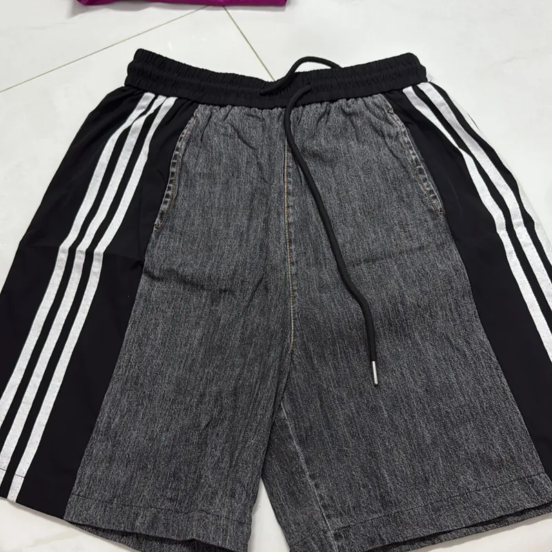 Quần sort ngố màu lông chuột phối sọc 741014