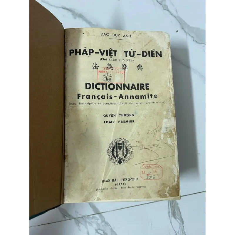 Pháp-Việt Từ-Điển (Dictionnaire Français-Annamite) - Đào Duy Anh 991634