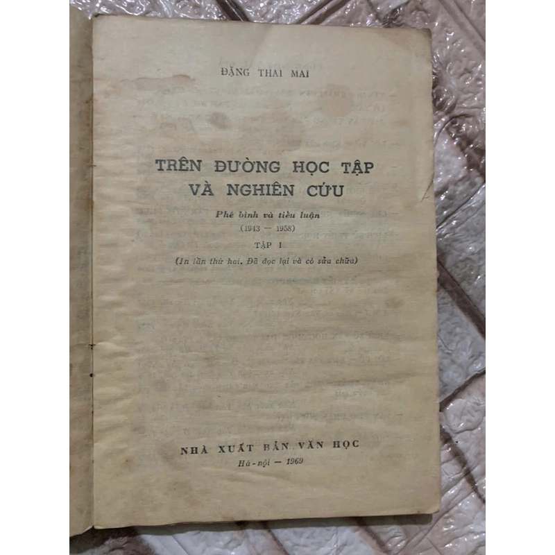 Đặng Thai Mai- Trên đường học tập và nghiên cứu, xuất bản 1969 539122