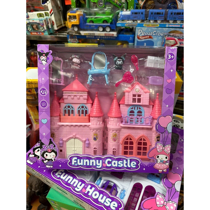 Đồ chơi nhà búp bê tòa lâu đài Kuromi có đèn và âm thanh 5807-10 Funny Castle 302166