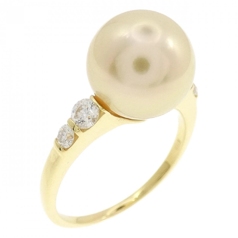 Nhẫn ngọc trai trắng K18YG 10.9mm 667799