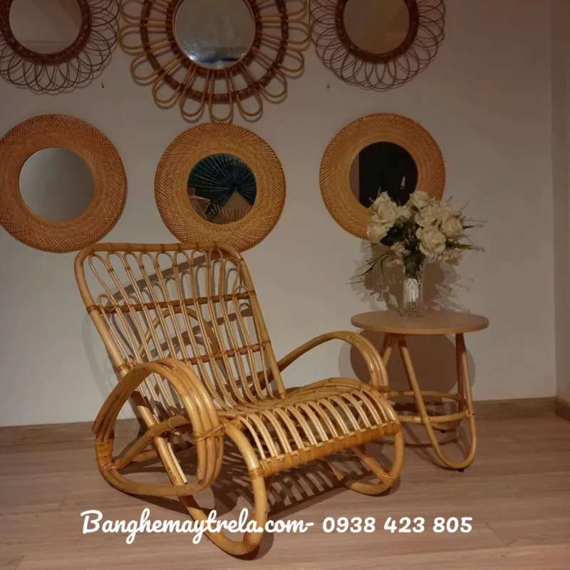 Ghế thư giãn mây tre đan 594090