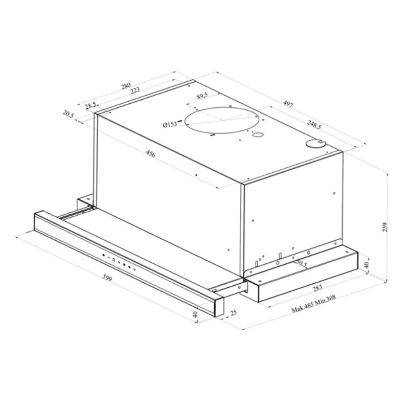 Máy Hút Mùi Âm Tủ 3AF3-642X: 4 Cấp Độ Hút Linh Hoạt & Hẹn Giờ Thông Minh CHÍNH HÃNG 591911