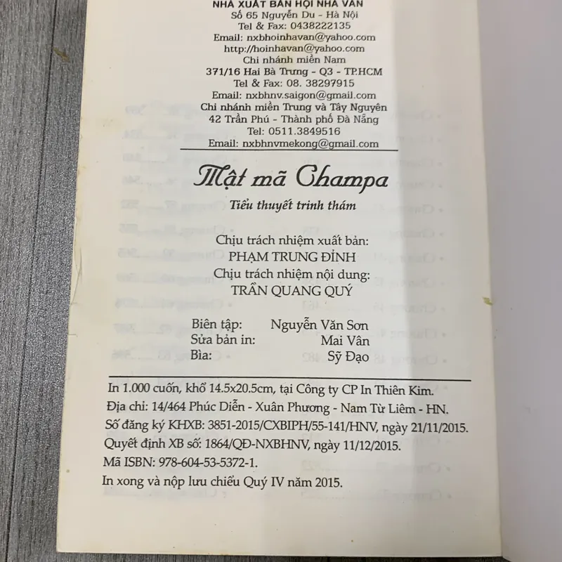 Mật mã champa - tiểu thuyết trinh thám. 1b5 689767